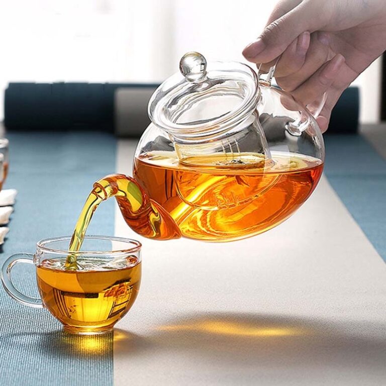 Teiera In Vetro Borosilicato 1L Con Infusore Acciaio - Sicura Per Piano Cottura - Foto 8