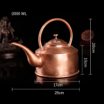 Bollitore in rame rosso con beccuccio lungo — Piccola
