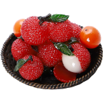 Decorazione per vassoio da tè con litchi in resina