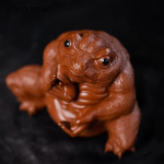 Figurina tea pet in argilla di Yixing a forma di rospo