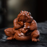 Figurina tea pet in argilla di Yixing a forma di rospo
