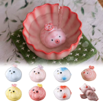 Figurina tea pet maialino in ceramica