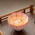 Figurina tea pet maialino in ceramica