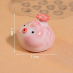 Figurina tea pet maialino in ceramica