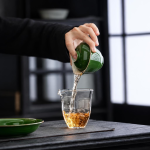 Gaiwan cinese in ceramica verde smeraldo