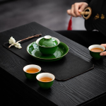 Gaiwan cinese in ceramica verde smeraldo