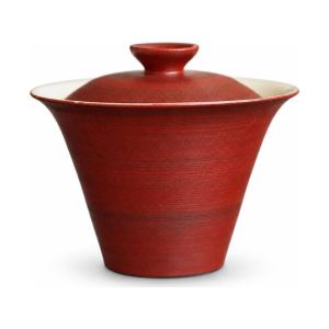 Gaiwan dipinto a mano in ceramica di gres rosso
