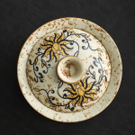 Gaiwan in ceramica a fiori dipinti
