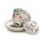 Gaiwan in porcellana con decoro floreale