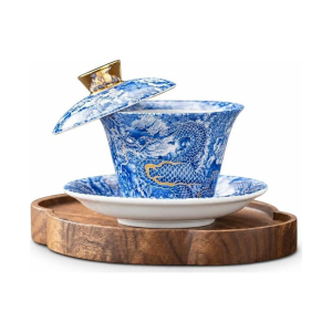Gaiwan in porcellana con piattino