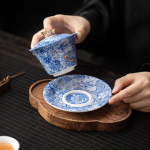 Gaiwan in porcellana con piattino