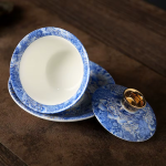 Gaiwan in porcellana con piattino
