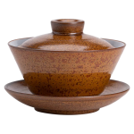 Gaiwan in porcellana con smalto dorato