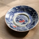Gaiwan in porcellana decorato con pesci