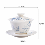Gaiwan in porcellana dipinto a mano da 165 ml