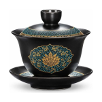 Gaiwan in porcellana nera da 180 ml