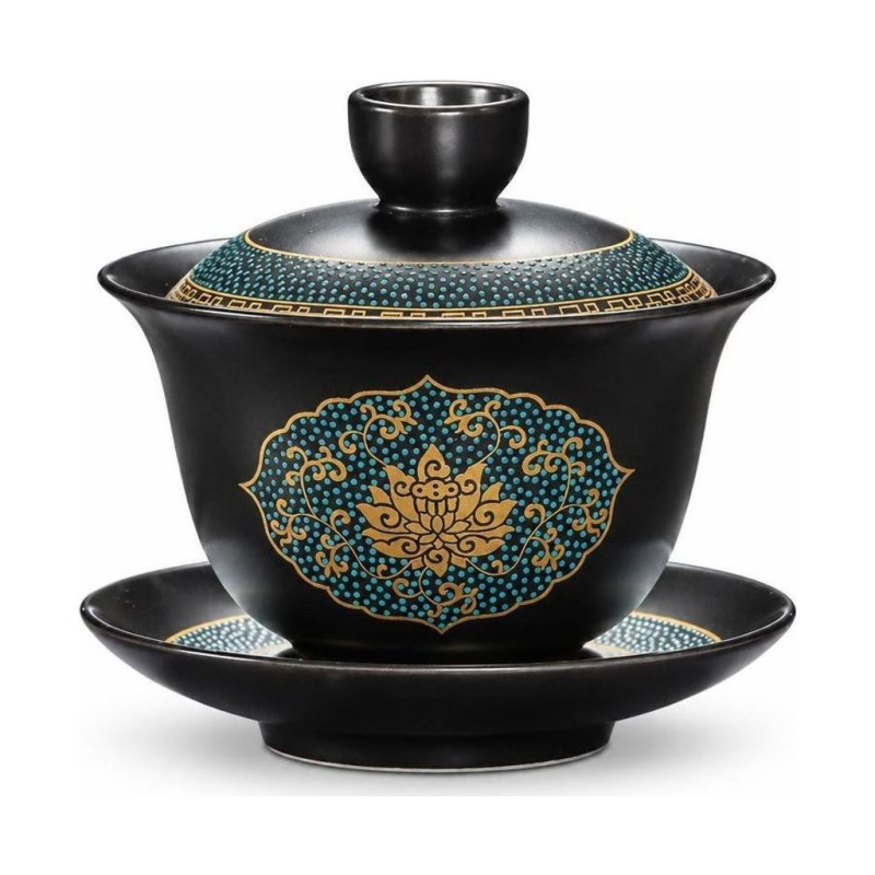 Gaiwan in porcellana nera da 180 ml