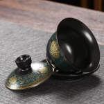 Gaiwan in porcellana nera da 180 ml