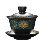Gaiwan in porcellana nera da 180 ml