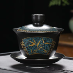 Gaiwan in porcellana nera da 180 ml — Rami distesi