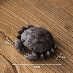 Passino per tè a forma di granchio in ceramica — Grigio scuro, taglia S