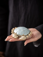 Poggiacoperchio per teiera a forma di granchio in ceramica