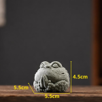 Rospo feng shui tea pet scolpito a mano — Compatto
