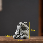 Rospo feng shui tea pet scolpito a mano — In piedi