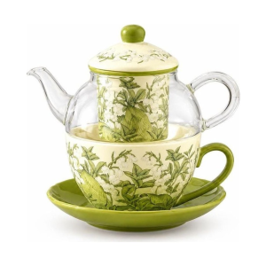 Servizio da tè con infusore in porcellana