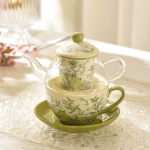 Servizio da tè con infusore in porcellana