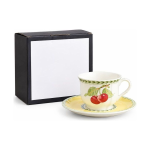 Servizio da tè in porcellana con decori di frutta