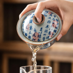 Servizio da tè in porcellana con gaiwan o teiera