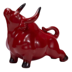 Statuetta cinese del bue in ceramica