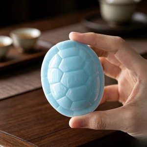 Supporto per tè a forma di tartaruga in ceramica