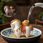 Tea pet a forma di cavallo che cambia colore