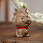 Tea pet a forma di drago in ceramica grezza