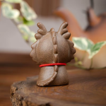 Tea pet a forma di drago in ceramica grezza
