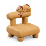 Tea pet a forma di gatto in argilla di Yixing su sedia