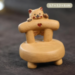 Tea pet a forma di gatto in argilla di Yixing su sedia — Gatto in piedi