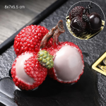 Tea pet a forma di grappolo di litchi che cambia colore — Rosso vivo