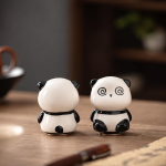 Tea pet a forma di panda in ceramica