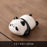 Tea pet a forma di panda in ceramica — Sdraiato, guancia rosa
