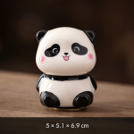 Tea pet a forma di panda in ceramica — Seduto, lingua fuori