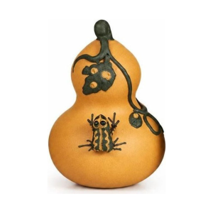 Tea pet a forma di zucca con rana in sabbia viola