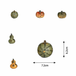 Tea pet a forma di zucca con rana in sabbia viola