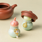 Tea pet a forma di zucca con smalto cristallino