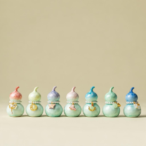 Tea pet a forma di zucca con smalto cristallino