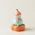 Tea pet a forma di zucca con smalto cristallino