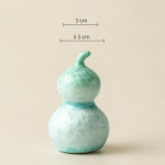Tea pet a forma di zucca con smalto cristallino — Verde acqua sfumato