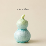 Tea pet a forma di zucca con smalto cristallino — Verde sfumato
